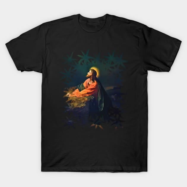 Jesus Gethsemane Agony in the Garden  Passion of Christ Crucifixion Crucifix Cross Catholic Hofmann T-Shirt by hispanicworld